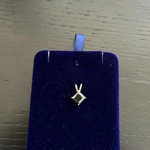 14 kt White Gold and 1 ct Black Diamond Pendant